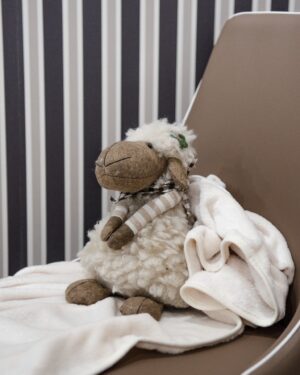 Peluche Pecora con Copertina in Pile 85x120cm