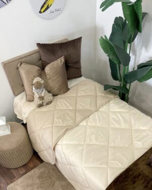 Trapunta Piumone Indicolor Double Face Beige e Panna
