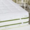 Topper Per Materasso Altezza 6/7 Cm Circa Con Bande Elastiche Maxi Imbottitura 700 Grammi Biancaluna-4839