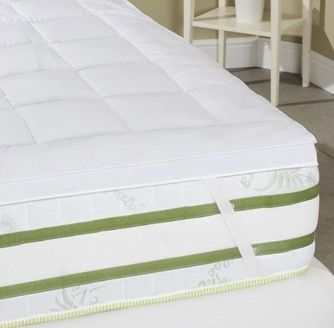 Topper Per Materasso Altezza 6/7 Cm Circa Con Bande Elastiche Maxi Imbottitura 700 Grammi Biancaluna