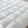 Topper Per Materasso Altezza 6/7 Cm Circa Con Bande Elastiche Maxi Imbottitura 700 Grammi Biancaluna