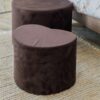 Set Due Pouf a forma di Cuore Marrone