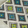 Tappeto Living Con Rombi Verde e Blu