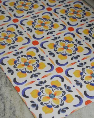 Tappeto Passatoia in Vinile Mattonella Acquerello a Metraggio larghezza 50 cm