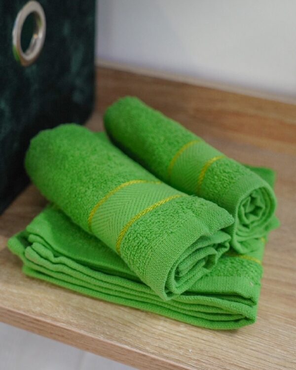 Set 4 Lavette da Bagno in Spugna Verde