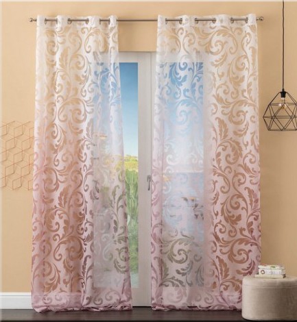 Coppia Pannelli Tenda Piura 140x280 Cm Con Anelli in Metallo-5553