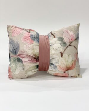 Cuscino Fiocco Floreale In Velluto 40x50 Cm