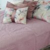Trapuntino Melodie con Bordo Organza Rosa Matrimoniale