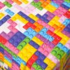 Copriletto Mattoncini Lego Misura Singola Rosa