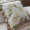 Cuscino Quadrato 50x50cm Floreale con Volant in Velluto-5828