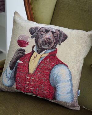 Cuscino Arredo in Gobelin 42x42cm Bau Loyd il Sommelier