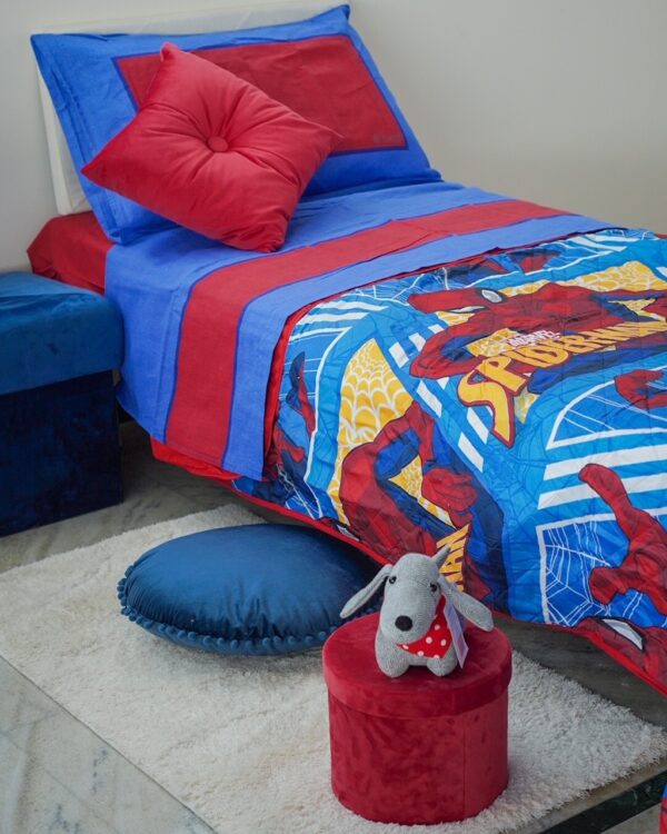 Completo Lenzuola Blu e Rosso Zero Bed Disponibile Nella Misura Singola e Matrimoniale