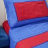 Completo Lenzuola Blu e Rosso Zero Bed Disponibile Nella Misura Singola e Matrimoniale