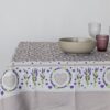 Tovaglia Antimacchia Stile Shabby con Cuori e Lavanda