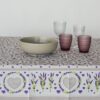 Tovaglia Antimacchia Stile Shabby con Cuori e Lavanda