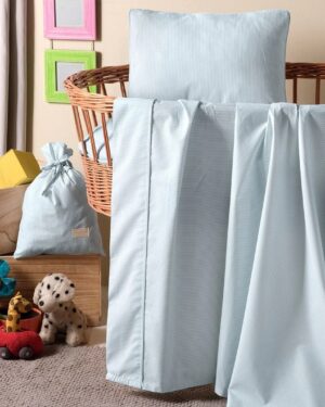 Completo Culla E Lettino Rosa o Celeste a Righe Per Bebè NUNÙ Maestri Cotonieri Baby