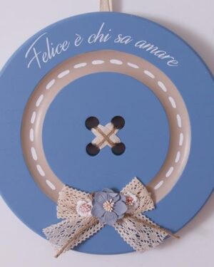 Bottone Decorativo Con Dedica Camilla Celeste