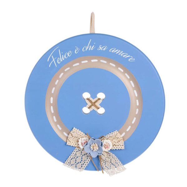 Bottone Decorativo Con Dedica Camilla Celeste
