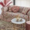 Cuscino Arredo Patrizia Floreale nei Toni del Rosa E Beige In 2 Dimensioni Sfoderabili con Zip