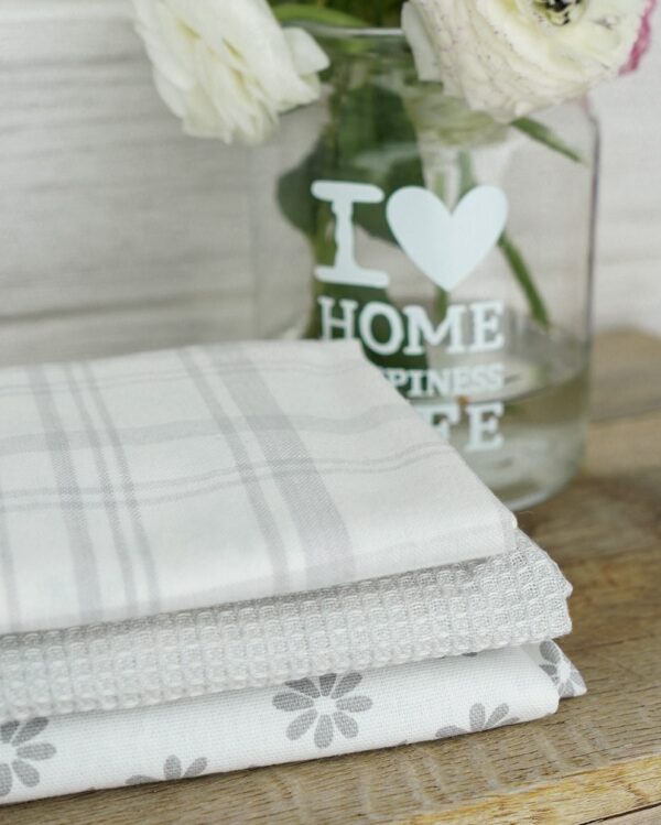 Set 3 Strofinacci Preziosa Home In Nidone e Applicazioni in Merletto