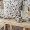 Cuscino Arredo Ginevra Blu o Tortora In 2 Dimensioni Sfoderabili con Zip
