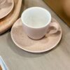 Tazza Caffè con Piattino Effetto Marmoreo Set 6 Pezzi Porcellana Beige Tognana