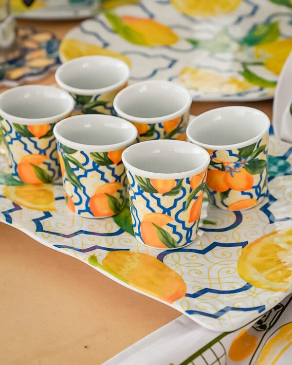Set 6 Bicchierini da Caffè in Fine Porcellana 50ml