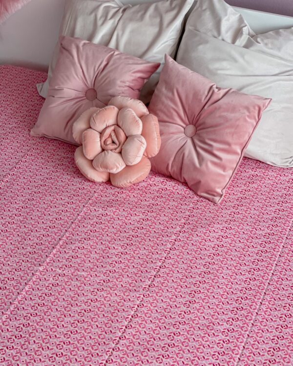 Copriletto in Piquet Cassandra 250x250 Cm Rosa