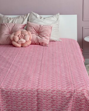 Copriletto in Piquet Cassandra 250x250 Cm Rosa