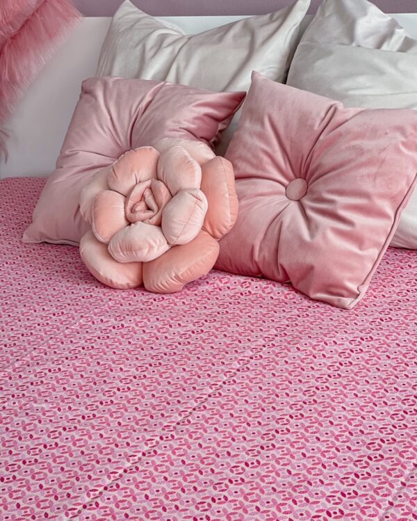 Copriletto in Piquet Cassandra 250x250 Cm Rosa