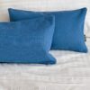 Cuscino Arredo Azul 30x50 cm Rettangolare con Zip Sfoderabile