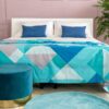 Cuscino Arredo Azul 30x50 cm Rettangolare con Zip Sfoderabile