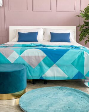 Cuscino Arredo Azul 30x50 cm Rettangolare con Zip Sfoderabile