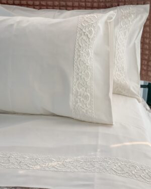 Completo Letto Lenzuola Matrimoniale Cher Panna Latte Nazareno Gabrielli Scatolato