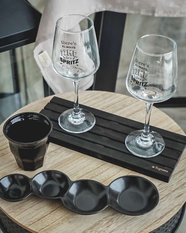 Set 2 Vassoi in Pallet Nero 30x12 cm Let's Party Legno Tognana