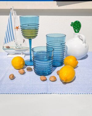 Coppia Bicchieri da Acqua Da Bibita E Calici In Plastica Acrilica Da Barca o Giardino