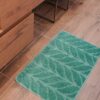 Tappeto da Bagno Classic Disegno Foglia con Retro in Latex Antiscivolo Disponibile In Diverse Misure