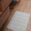 Tappeto da Bagno Classic Disegno Foglia con Retro in Latex Antiscivolo Disponibile In Diverse Misure