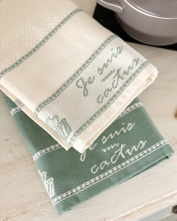 Strofinacci Set 6 Pezzi Viviana Cactus Multicolor 50x70 cm Tela Aida
