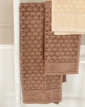 Set Asciugamani Viso e Ospite 1+1 in Spugna Jacquard Velour Cinigliato 550gr Preziosa Home