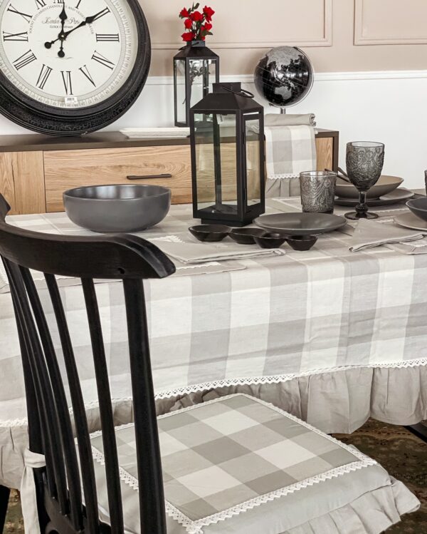 Cuscino Coprisedia Coppia Con Rouches e Laccetti Linea Queen