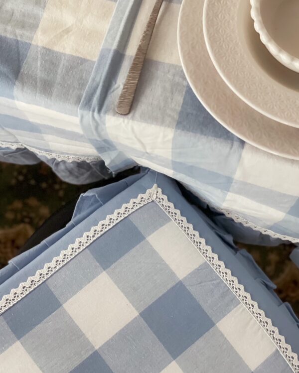 Cuscino Coprisedia Coppia Con Rouches e Laccetti Linea Queen