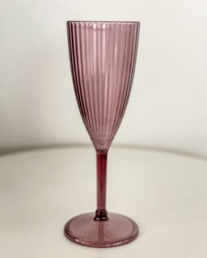 Flute In Plastica Trasparente colorata Blu Verde O Rosa 7x21,5cm