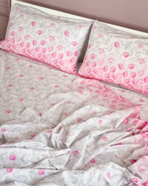 Completo Lenzuola Marena Candice Floreale Rosa Matrimoniale