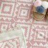 Tappeto Alghero Rosa 70x120 Cm In Cotone 100%