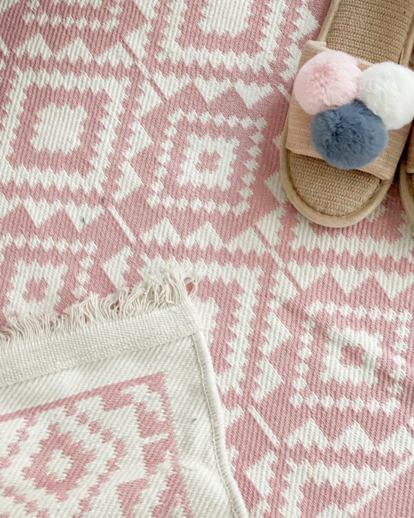 Tappeto Alghero Rosa 70x120 Cm In Cotone 100%