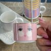 Tazzine da Caffè Impilabili Set da 4 Con Supporto Metallico Bubble Colors