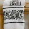 Set Asciugamani Viso e Ospite Floriana In Spugna Jacquard