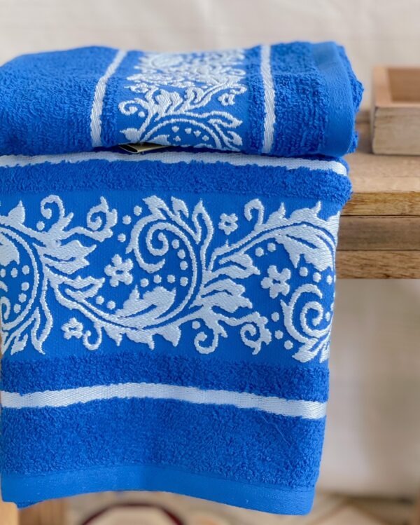 Set Asciugamani Viso e Ospite Floriana In Spugna Jacquard