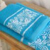 Set Asciugamani Viso e Ospite Floriana In Spugna Jacquard